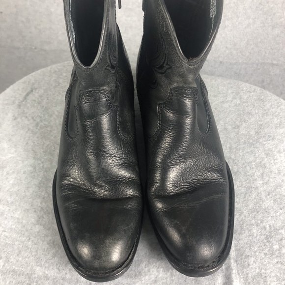 Born Black Leather Ankle Western Boot Size 7.5 - Picture 5 of 11